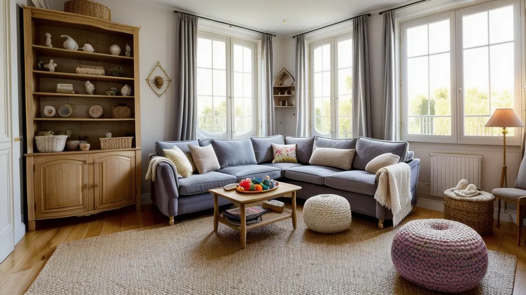 Bouteilles sensorielles maison avec paillettes et reflets lumineux sur un parquet en bois