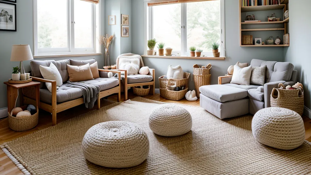 Cubes en bois éparpillés sur un parquet ciré à la lumière du jour