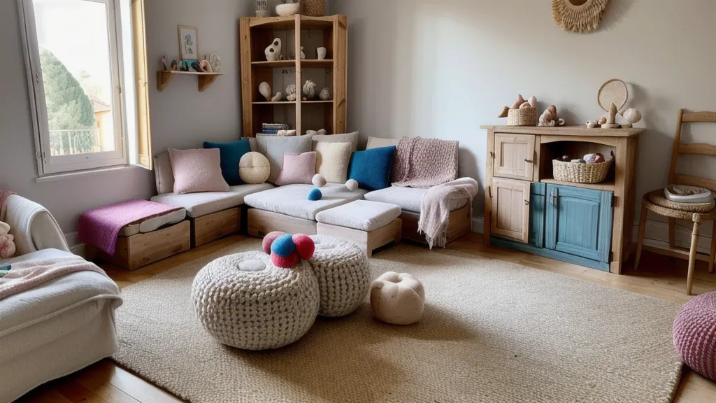 Mains d'un tout-petit explorant la texture d'un brocoli sur sa chaise haute.